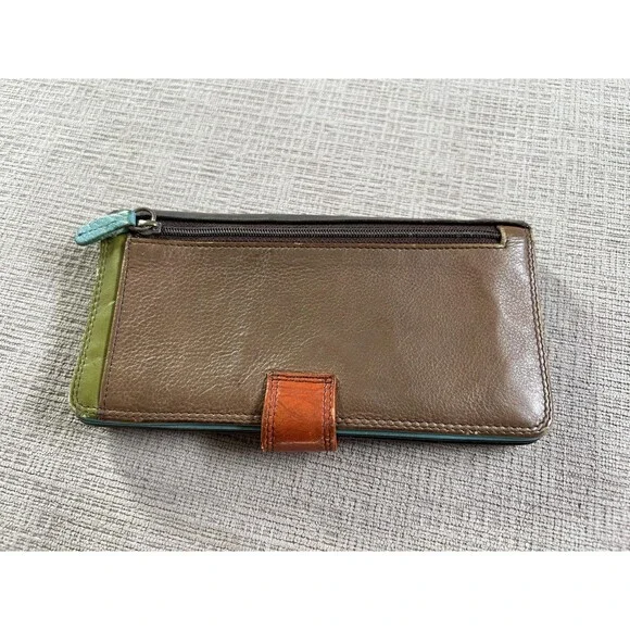 Original Prym Multicolor Leather Wallet Women One Size Zip ID Card Leopard - Picture 2 of 9